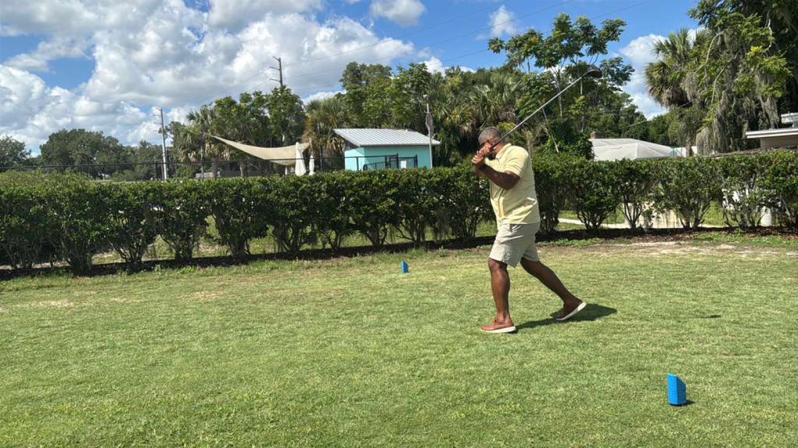 It's the Champs golfer teeing off at the Annual Charity Golf Open