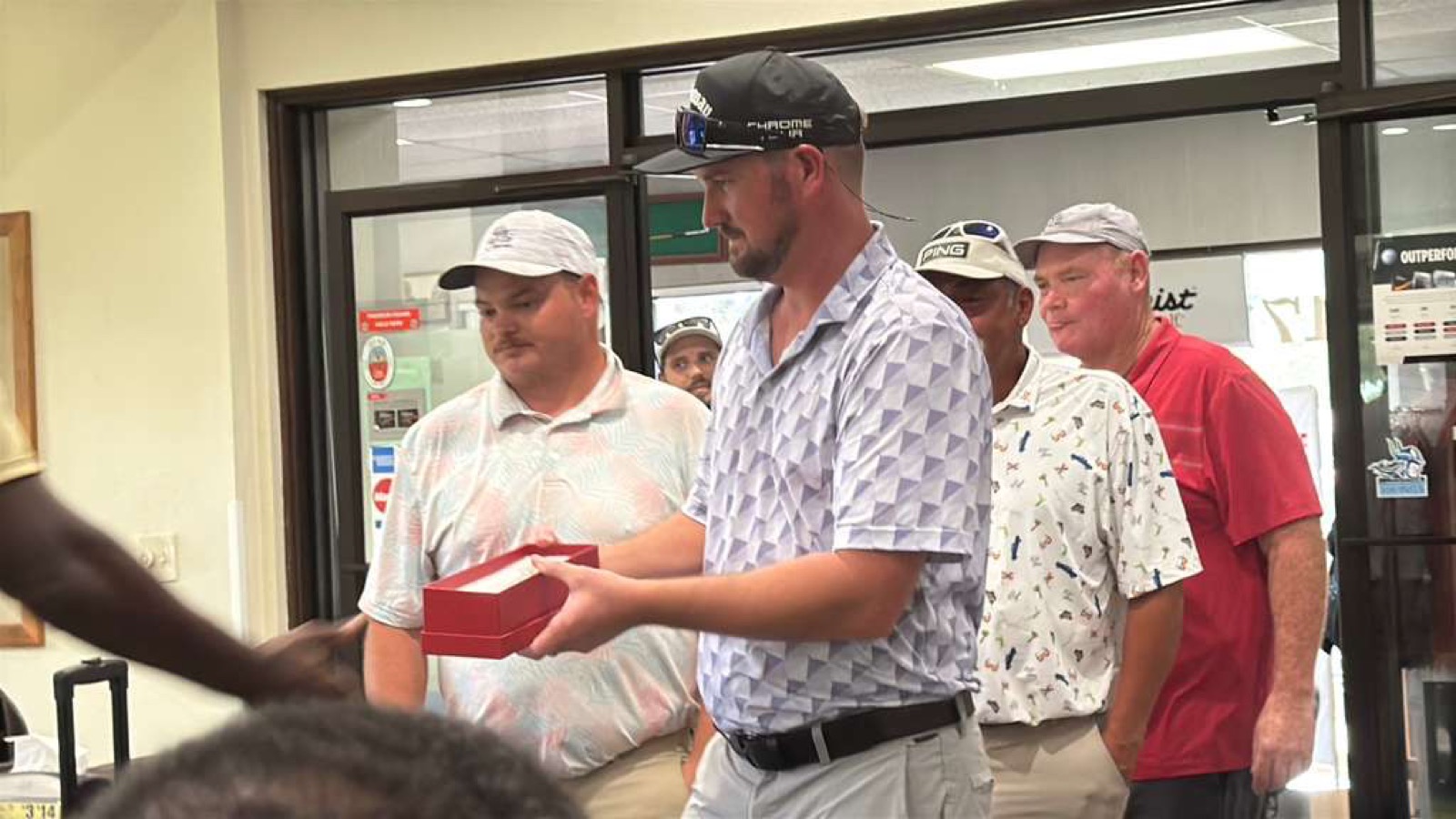 Trophy presentation at the Annual Charity Golf Open