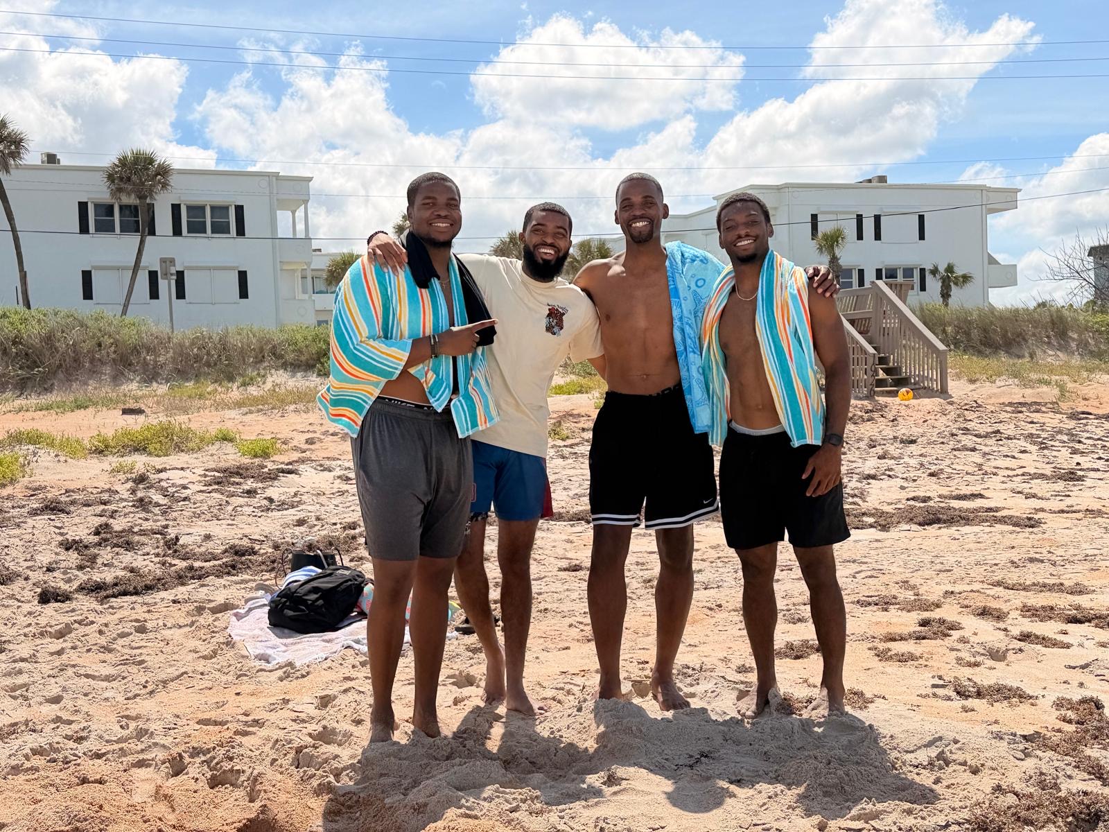 Men's Ministry group at the beach